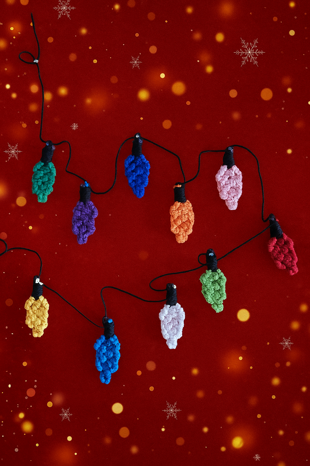 Macrame Christmas baubles or lights