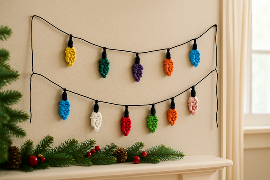 Macrame Christmas baubles or lights
